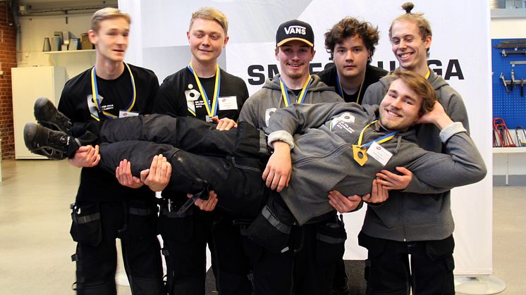 Finalisterna i SM för unga plåtslagare 2019