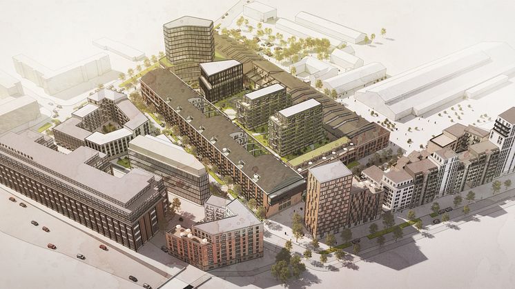 Så här skulle södra Kopparlunden kunna se ut. Illustration: Archus Arkitektur