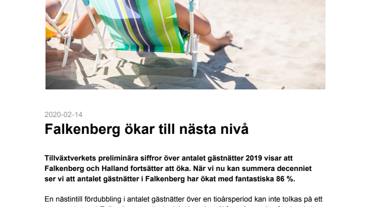 Falkenberg ökar till nästa nivå