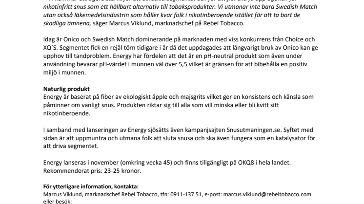 Norrländsk uppstickare utmanar Swedish Match