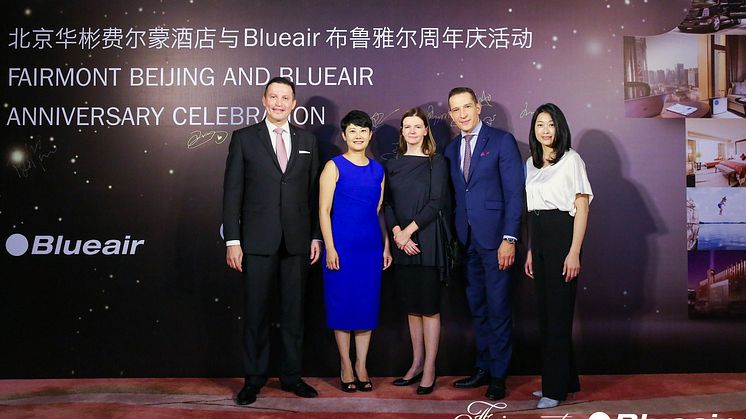 Blueair and Fairmont Beijing celebrate 1 year of Clean Air partnership