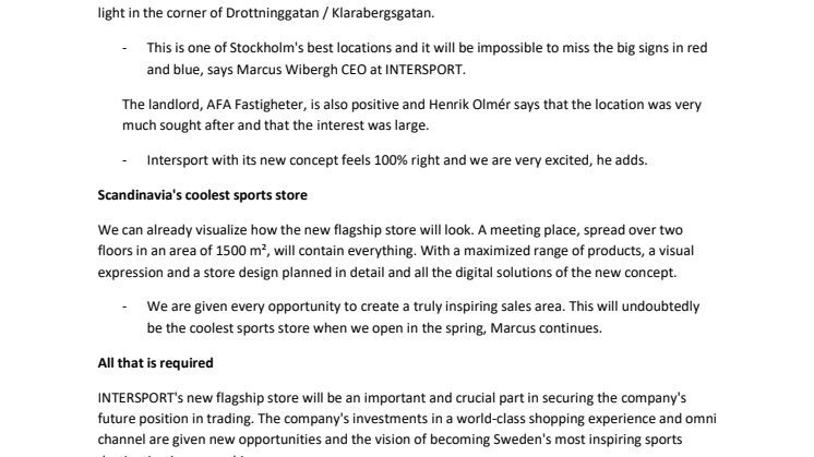 INTERSPORT öppnar ny flagshipstore: " Nordens fräschaste sportbutik"