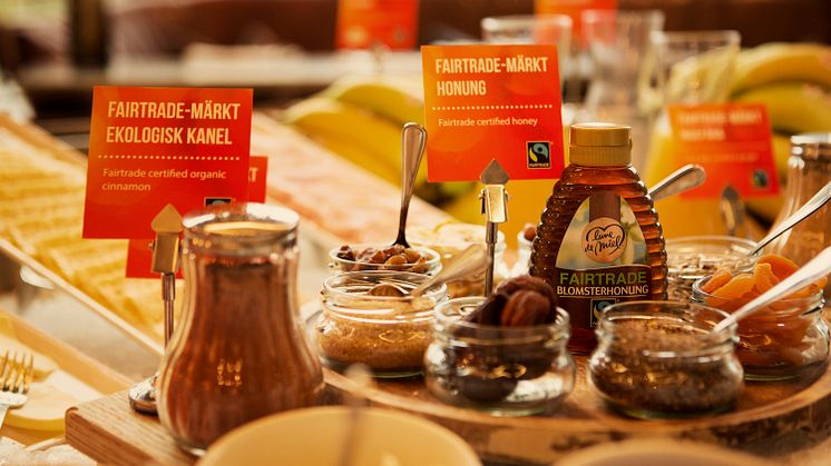 Fairtrade-märkt på Clarion Hotel Signs frukostbuffé