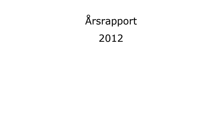 Årsrapport 2012