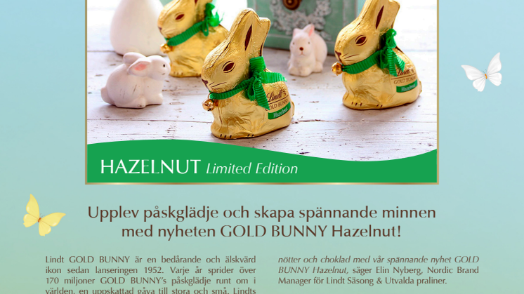 NYHET! Lindt GOLD BUNNY Hazelnut