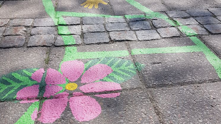 En del av hopphagen på Sommargatan i Ronneby