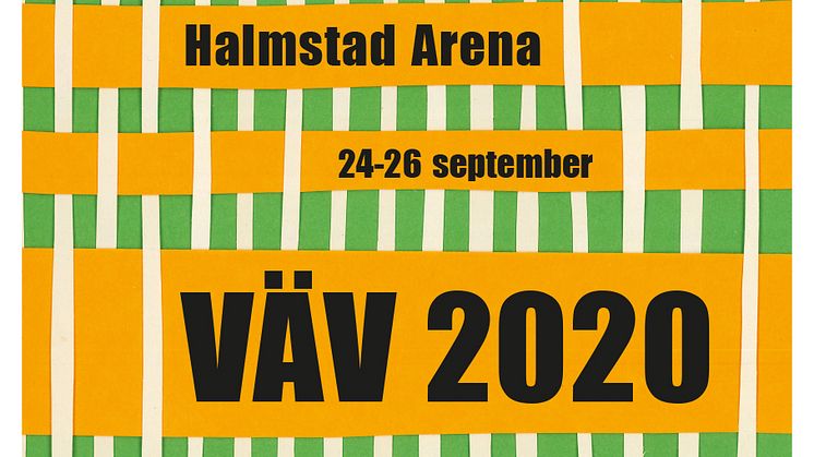 Officiell affisch för Vävmässan av formgivare Anna Kraitz. 