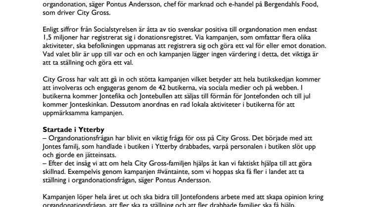 City Gross går in i Jontefondens rikskampanj #väntainte
