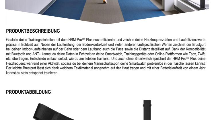 Garmin Datenblatt HRM-Pro Plus