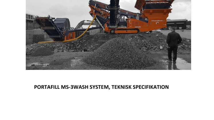 Portafill MS-3Wash System Teknisk Specifikation