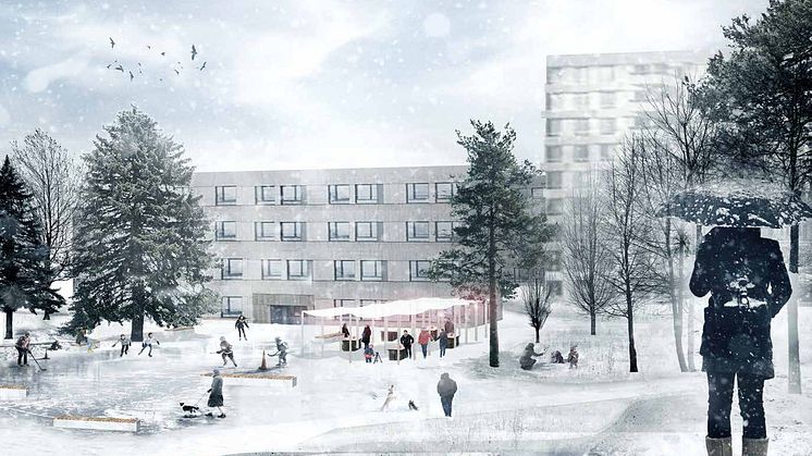 Skisse Kringsjå Torg vinter