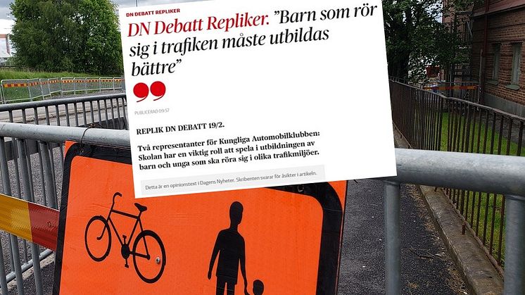 ”Barn som rör sig i trafiken måste utbildas bättre” 