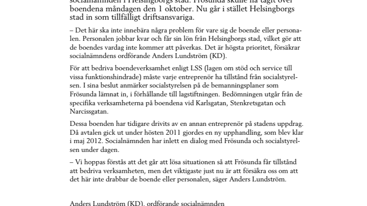 Socialstyrelsen underkänner entreprenör för LSS-boenden