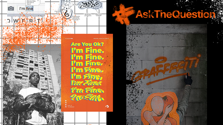 A mood board from Sophie Clayton's live project called Ask the Question, which was brought to life by size.png