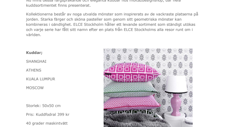 ELCE Stockholm som nyhet hos moltazdesignshop