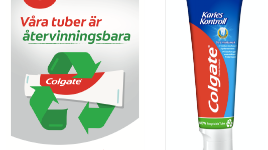 COLGATE® LANSERAR ÅTERVINNINGSBAR TANDKRÄMSTUB