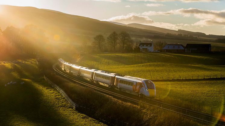 Hitachi's Azuma train at Gleneagles