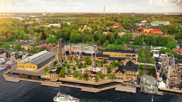 Så här skulle ett nytt tivoliområde på parkeringen kunna se ut