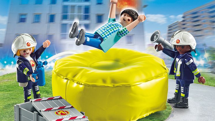 Feuerwehrleute mit Luftkissen (71465) von PLAYMOBIL