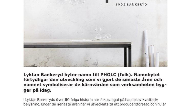 Lyktan Bankeryd blir PHOLC