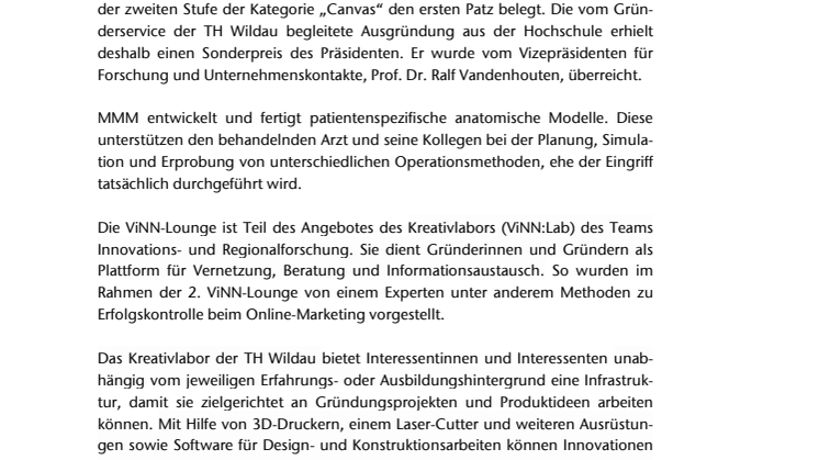Erfolgreiche Teilnehmer am Businessplan Wettbewerb Berlin-Brandenburg hochschulintern ausgezeichnet
