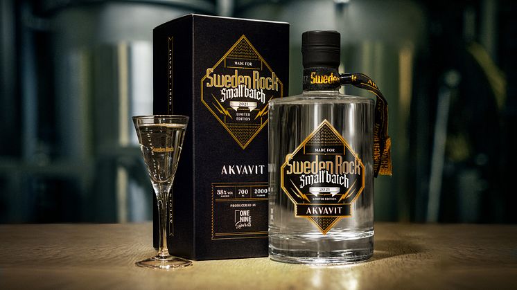 Sweden Rock Small Batch Akvavit tas fram i den begränsade upplagan av 2000 exemplar.