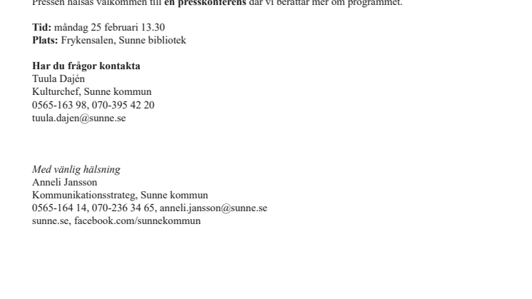 Sunne Författardagar med spännande möten