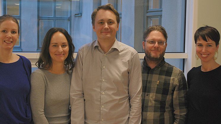 Johanna Wilkens, Lisa Eskils, Sebastian Nurmi, Anders Jonsson och Frida Blom