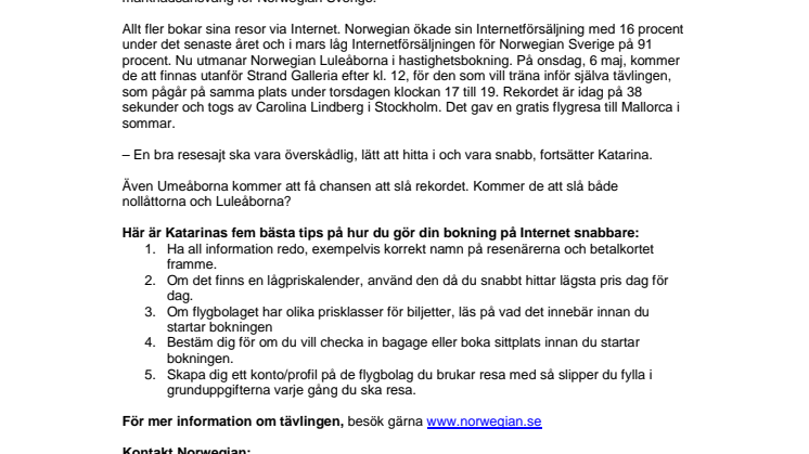Luleåborna utmanar 08-orna – ska slå rekord i snabbaste bokningen