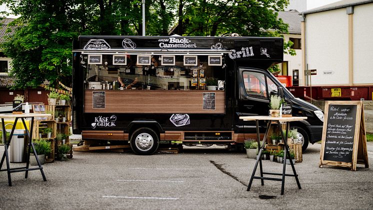 „Käseglück on the road“ – Noch bis August tourt der Foodtruck durch Deutschland; nach München folgen Stuttgart, Köln, Hamburg und Berlin