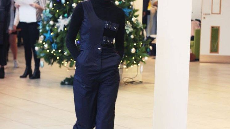 Design by Chanel Brown walking in the CCE2 Exhibition 