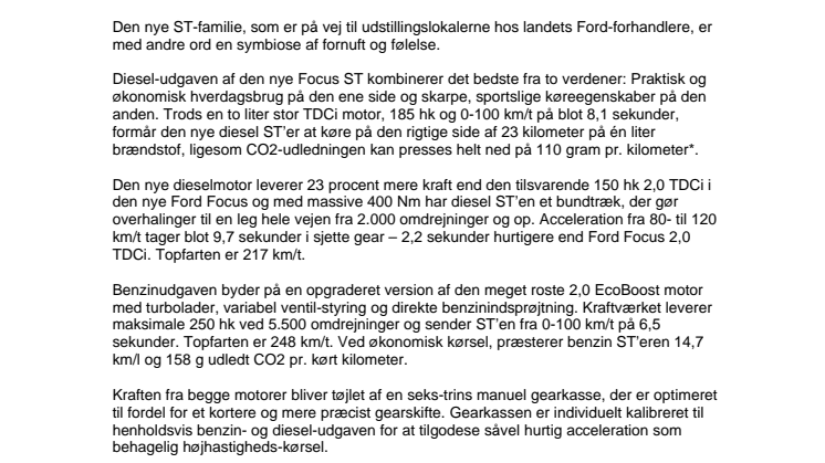 Focus ST – ren køreglæde og rå power