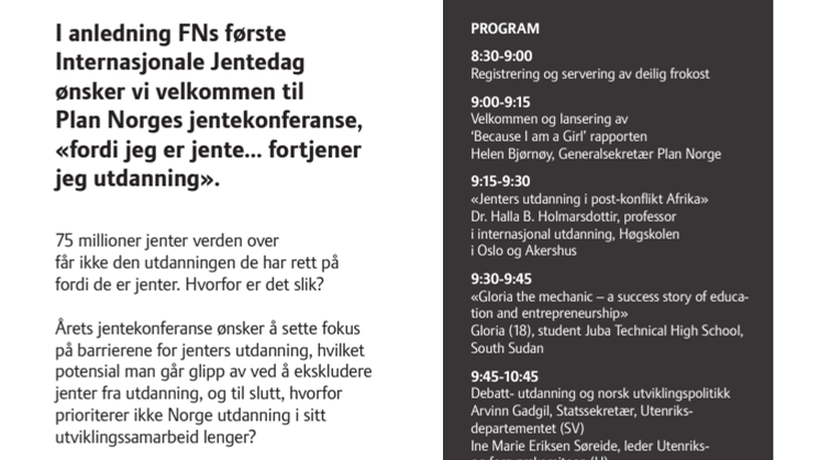 75 millioner jenter mangler fra verdens klasserom