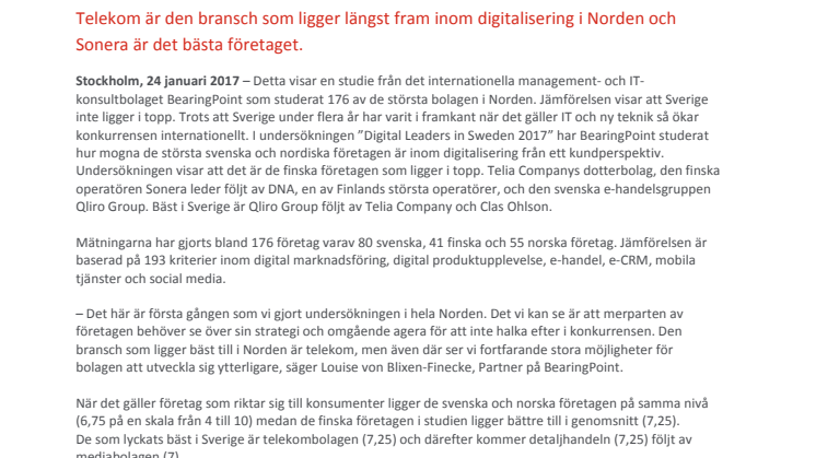 De är bäst på digitalisering i Norden