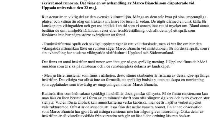 En sten säger mer än tusen runor