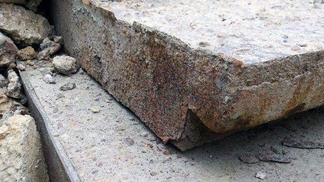 Deterioration of concrete cover on UK power station