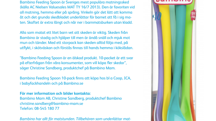 Bambino Feeding Spoon – nu som storpack