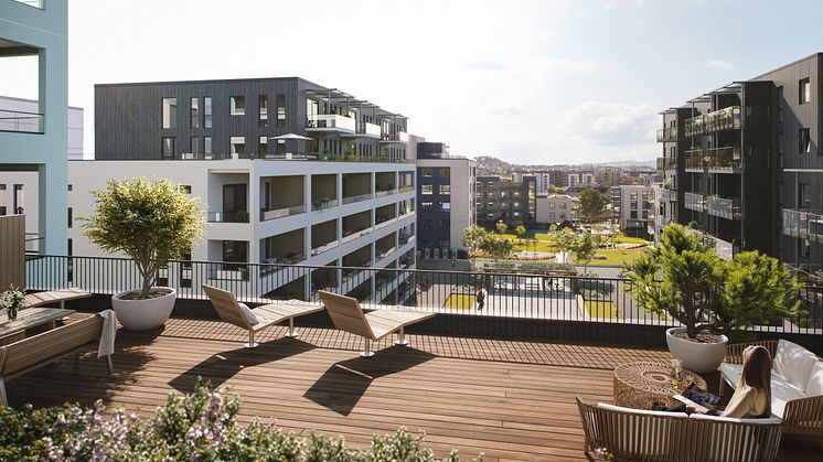Futurehome skal levere sine smarthjem-løsninger til OBOS sitt boligprosjekt Ladebyhagen i Trondheim. Foto: OBOS