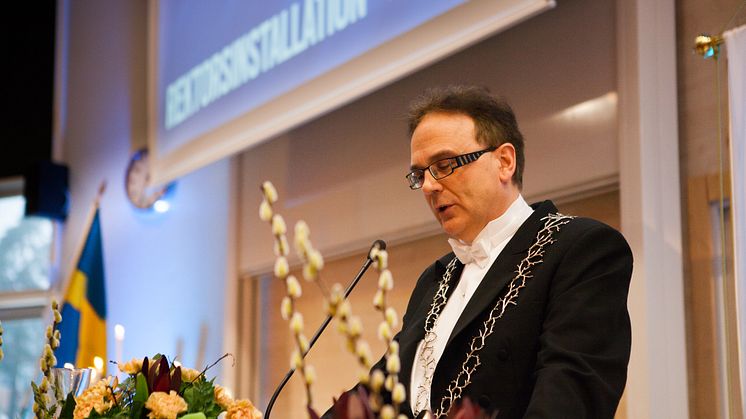 Martin Hellström under sitt installationstal.