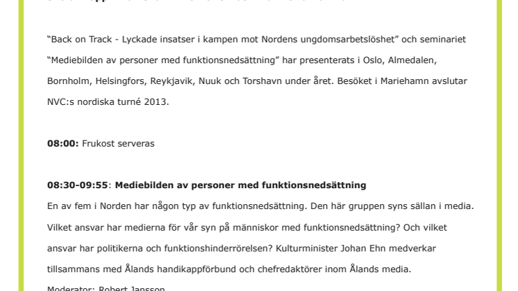 Mediebilder och skolavhopp debatteras i Mariehamn