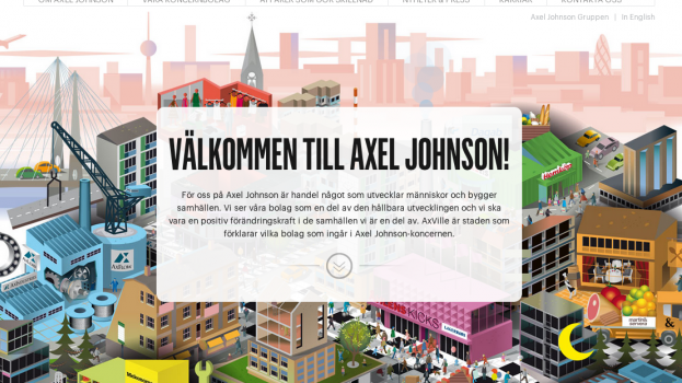Axel Johnsons hemsida vinner designpris