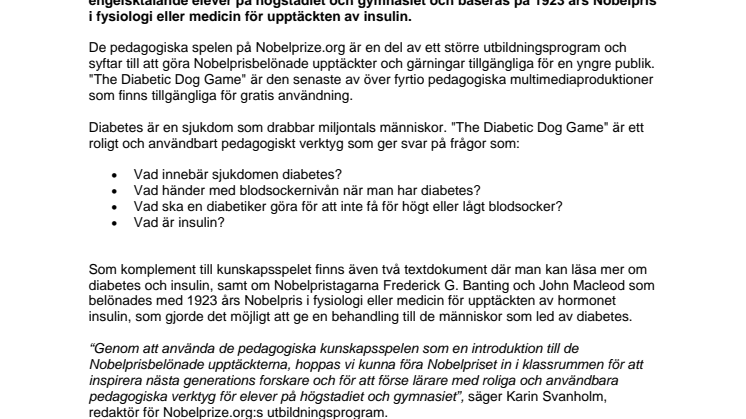 Elever lär sig om diabetes genom att adoptera en sjuk hund