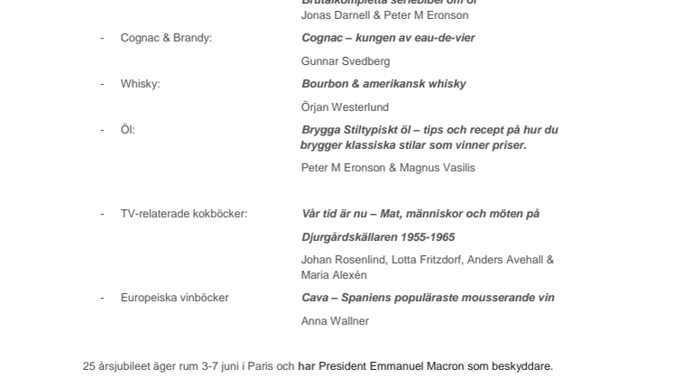 Grenadine Bokförlag uppmärksammas vid Gourmand Awards 25-årsjubileum i Paris! 