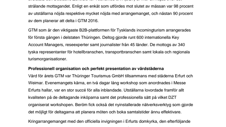 Succé för GTM i den tyska delstaten Thüringen