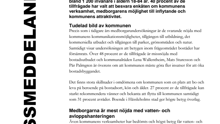 Medborgarna vill ha större inflytande