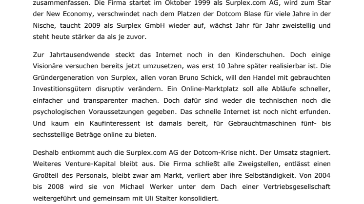 20 Jahre Surplex GmbH: Vom Dotcom-Startup zum führenden Industrieauktionshaus