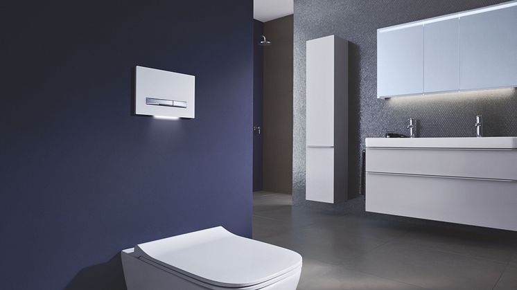 Geberit  Smyle seinä-wc, Sigma50 huuhtelupainike