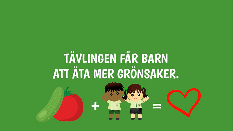 Femteklassare tävlar och lär sig mer om grönsaker.