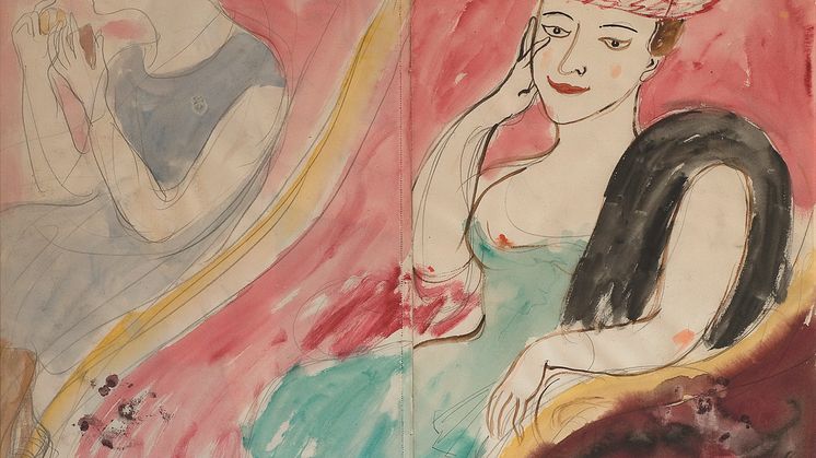 Hilding Linnqvist, Parisiskor, 1920-tal, akvarell