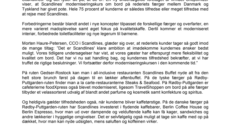 Kunderne giver ’thumbs up’ til Scandlines